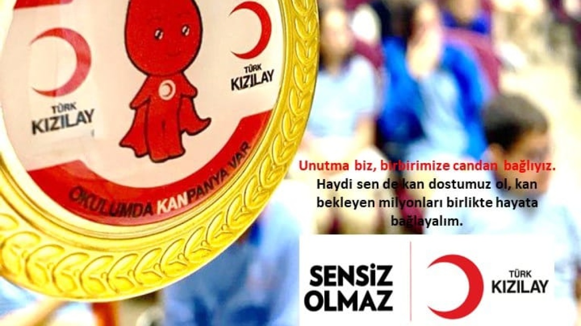 5 Kasım 2024 Günü Kızılay Kan Bağışı Kampanyası için sağlık engeli olmayan tüm veli ve vatandaşlarımızı okulumuza bekliyoruz. 